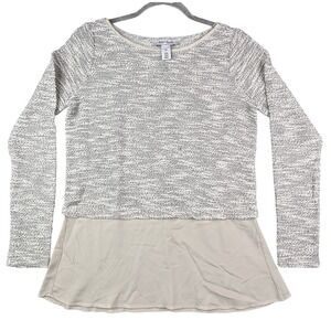 White House Black Market Women's Sweater Size S Ivory Pullover Tunic